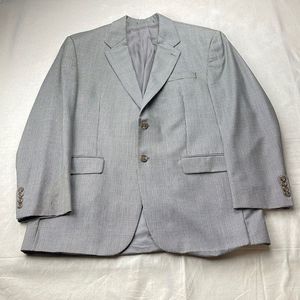 LAUREN Ralph Lauren Sport Coat Mens 44R Gray Houndstooth Wool Blazer